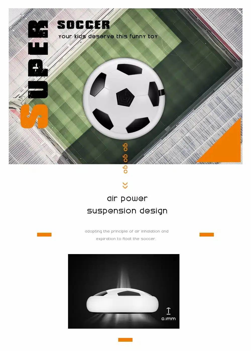 Funny LED Light Flashing Ball Toys Air Power Soccer Balls Disc Gliding Multi-surface Hovering Football Game Toy Kid Chidren Gift 12