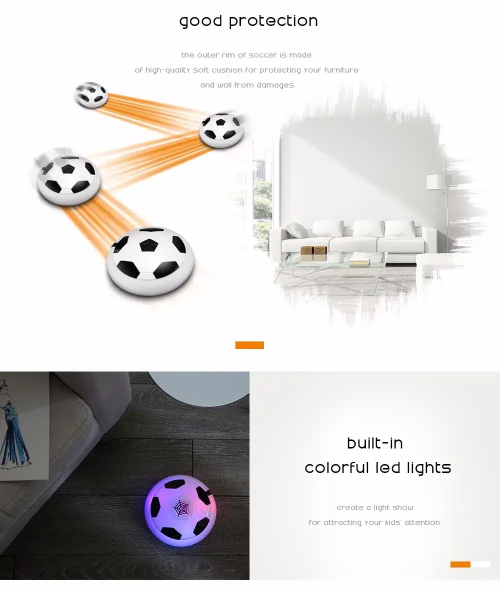 Funny LED Light Flashing Ball Toys Air Power Soccer Balls Disc Gliding Multi-surface Hovering Football Game Toy Kid Chidren Gift 13