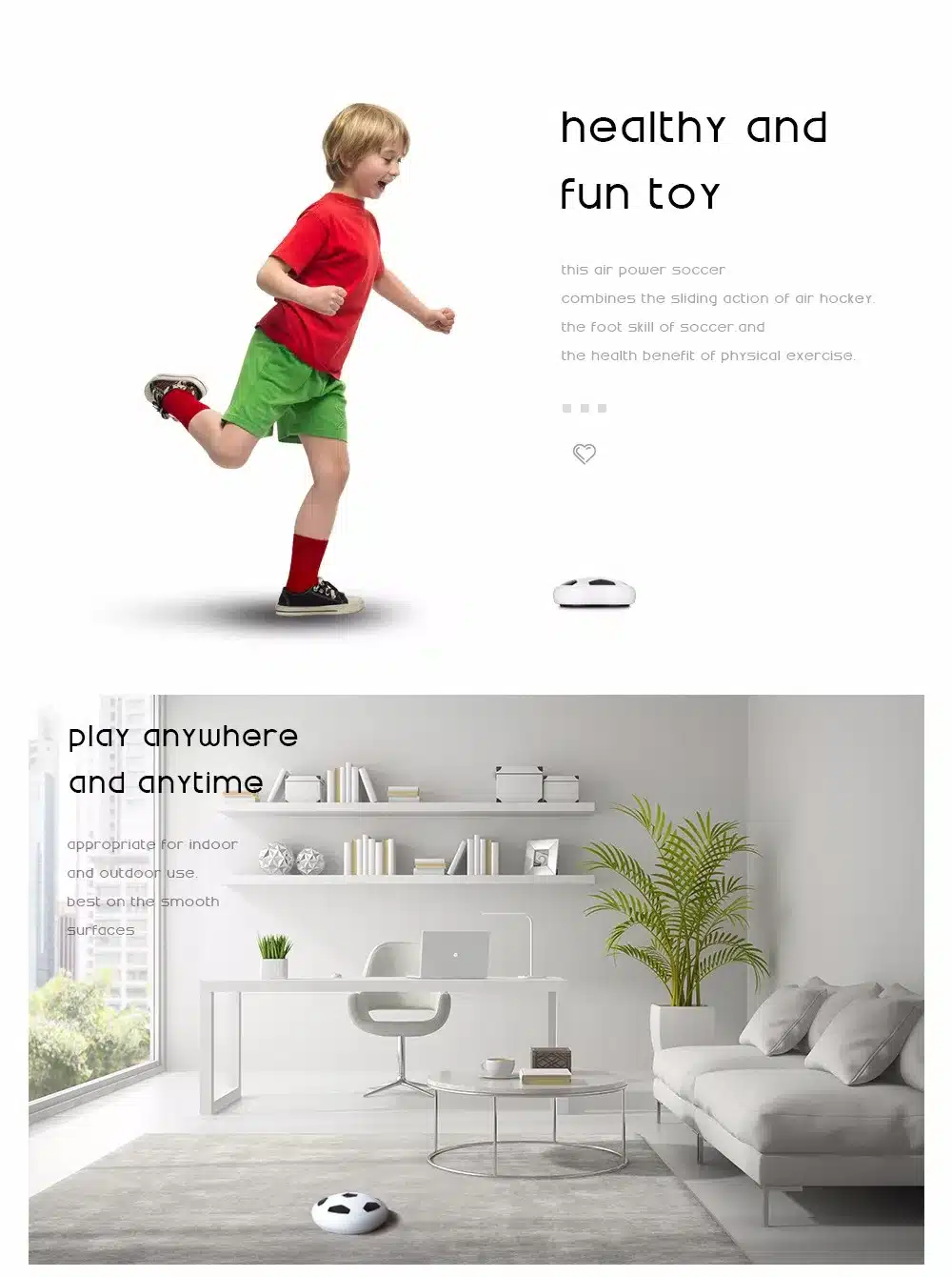 Funny LED Light Flashing Ball Toys Air Power Soccer Balls Disc Gliding Multi-surface Hovering Football Game Toy Kid Chidren Gift 14