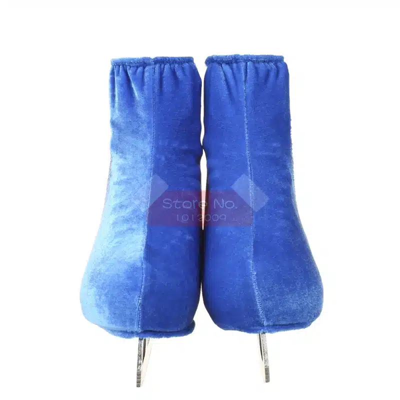 24 Colors Child Adult Velvet Ice Skating Figure Skating Shoes Cover Roller Skate Fabric Accessories White Skater 3 Rhinestone 37