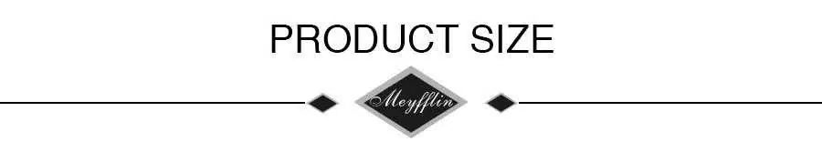 must ja valge graafiline kujundus tekstiga 'product size'