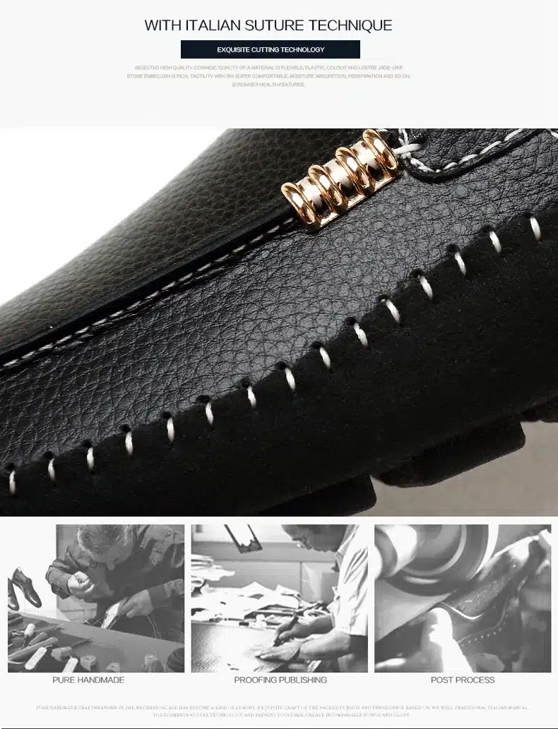 BIMUDUIYU Big Size High Quality Genuine Leather Men Shoes Soft Moccasins Fashion Brand Men Flats Comfy Casual Driving Boat38-47 19