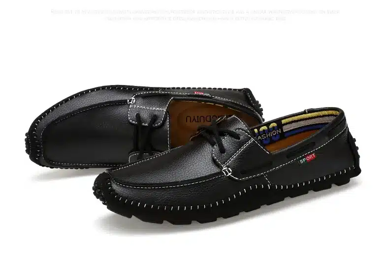 BIMUDUIYU Big Size High Quality Genuine Leather Men Shoes Soft Moccasins Fashion Brand Men Flats Comfy Casual Driving Boat38-47 20