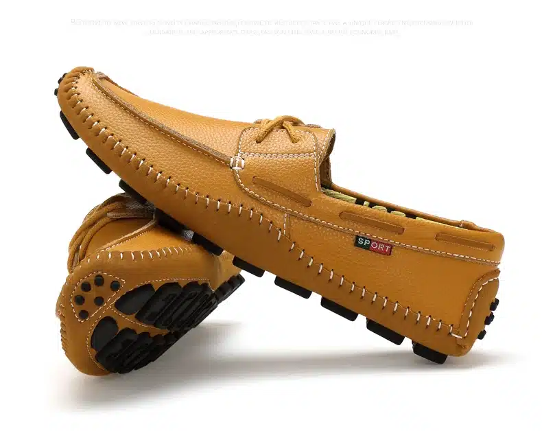 BIMUDUIYU Big Size High Quality Genuine Leather Men Shoes Soft Moccasins Fashion Brand Men Flats Comfy Casual Driving Boat38-47 21