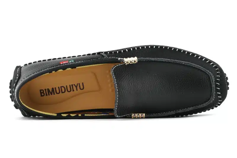 BIMUDUIYU Big Size High Quality Genuine Leather Men Shoes Soft Moccasins Fashion Brand Men Flats Comfy Casual Driving Boat38-47 24