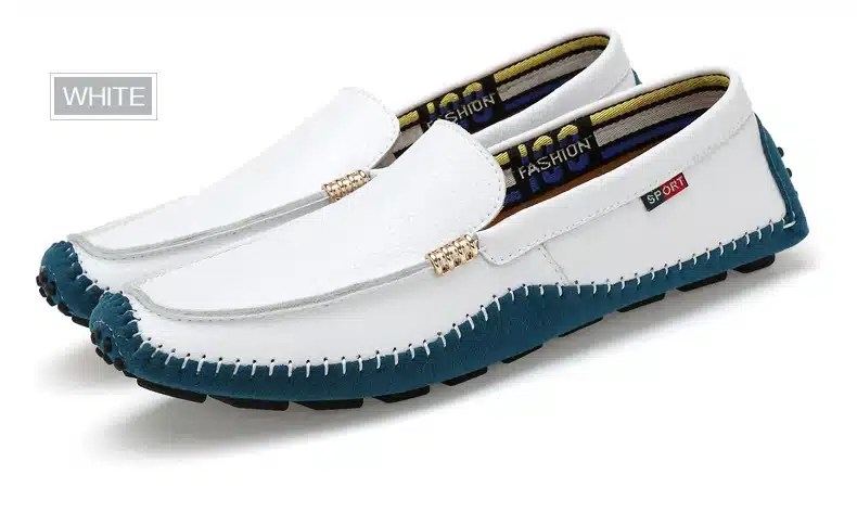 BIMUDUIYU Big Size High Quality Genuine Leather Men Shoes Soft Moccasins Fashion Brand Men Flats Comfy Casual Driving Boat38-47 26