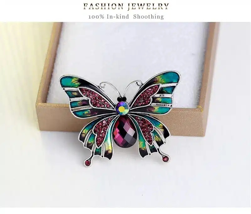 MloveAcc Vintage Large Enamel Esmaltes Butterfly Brooches Corsage Brooch Lot Wedding Broach Violetta Insect Hijab Pin Up Broches 15
