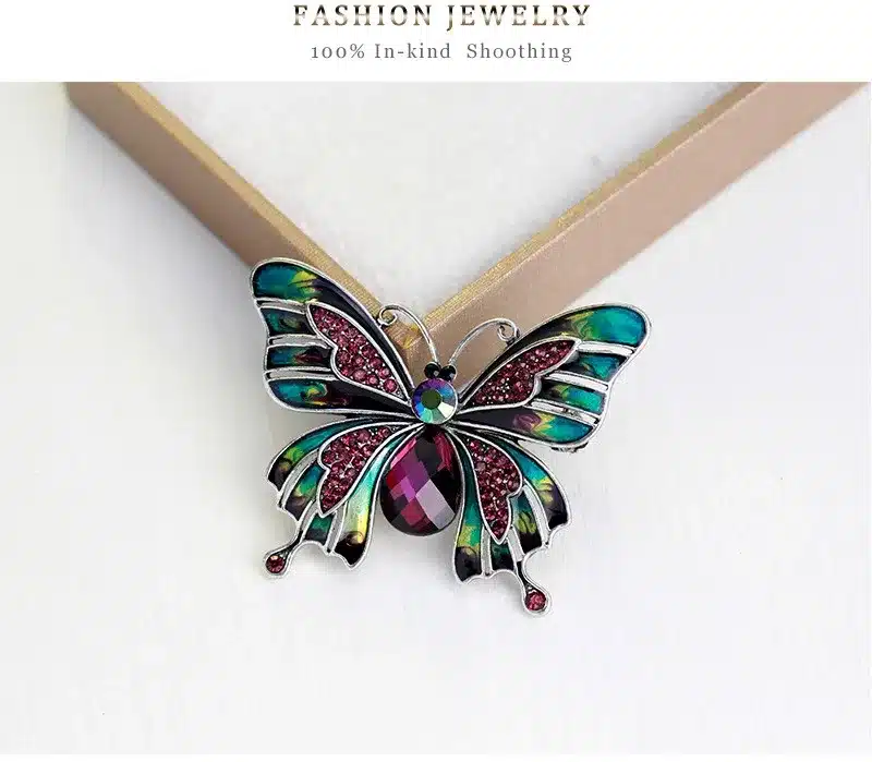 MloveAcc Vintage Large Enamel Esmaltes Butterfly Brooches Corsage Brooch Lot Wedding Broach Violetta Insect Hijab Pin Up Broches 16