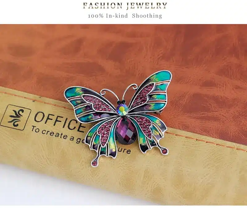 MloveAcc Vintage Large Enamel Esmaltes Butterfly Brooches Corsage Brooch Lot Wedding Broach Violetta Insect Hijab Pin Up Broches 18