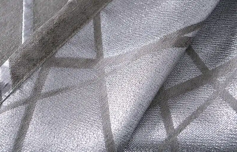 Chenille jacquard Silver Blackout Curtains For Bedroom Modern Luxury Blind Fabric Grey Drapes for Living Room Window Custom size 11