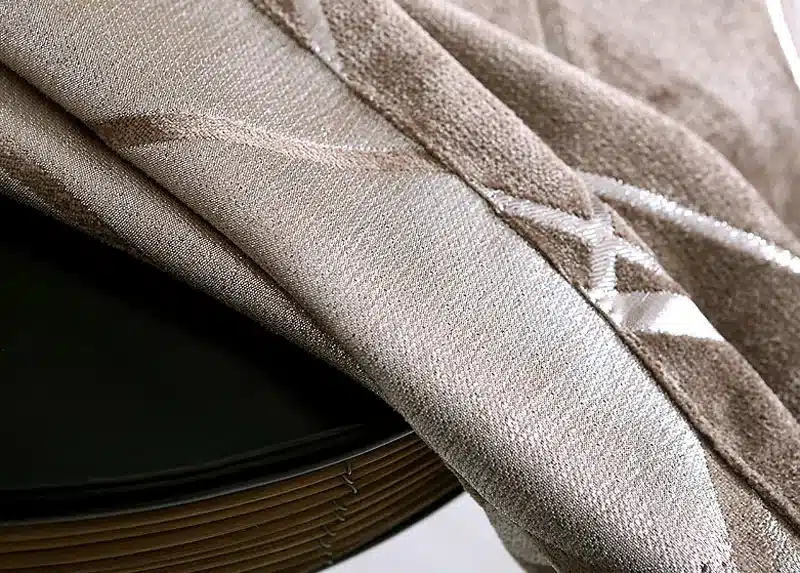 Chenille jacquard Silver Blackout Curtains For Bedroom Modern Luxury Blind Fabric Grey Drapes for Living Room Window Custom size 18