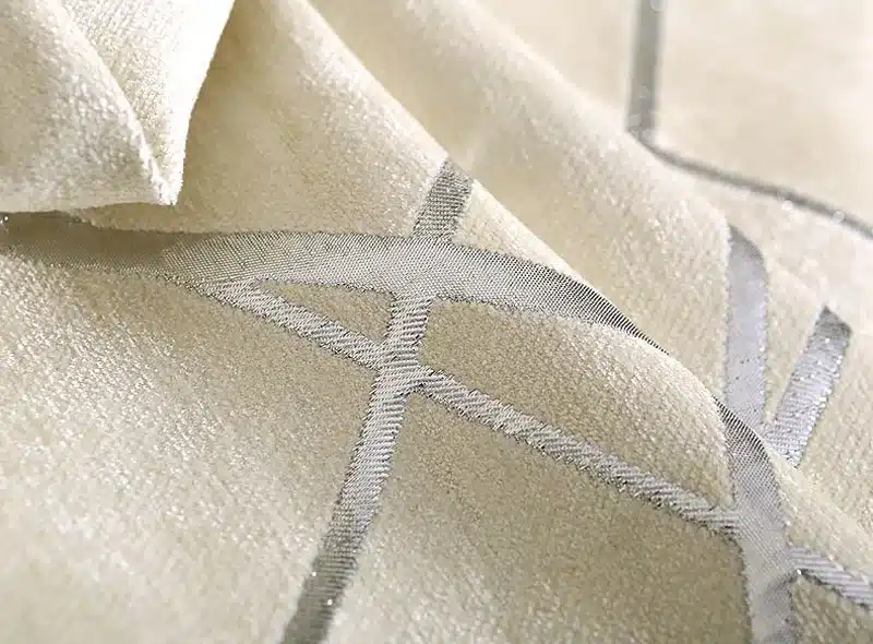 Chenille jacquard Silver Blackout Curtains For Bedroom Modern Luxury Blind Fabric Grey Drapes for Living Room Window Custom size 23
