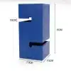 sinine ristkülikukujuline plastist mänguosa mõõtudega 15x7.5x7.5 cm