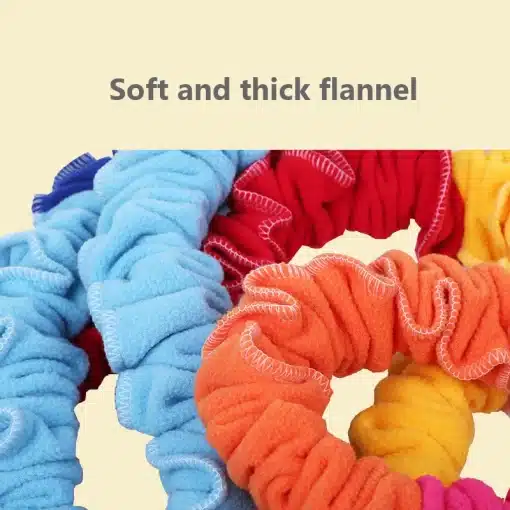 erksavärvilised pehmed flanellist juuksekummid