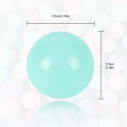helesinine pall läbimõõduga 5,5 cm