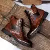 2023-Men-Boots-Autumn-Spring-Leather-Round-Toe-Grid-Pattern-Square-Heel-Males-Shoes-Exquisite-Fashion-1 – saadaval Tootemaailm e-kaubamajas