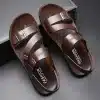 Fashion-Men-s-Sandals-Double-Buckle-Summer-Men-s-Beach-Shoes-Outdoor-Men-s-Leather-Sandals-3 – saadaval Tootemaailm e-kaubamajas