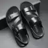 Fashion-Men-s-Sandals-Double-Buckle-Summer-Men-s-Beach-Shoes-Outdoor-Men-s-Leather-Sandals-4 – saadaval Tootemaailm e-kaubamajas