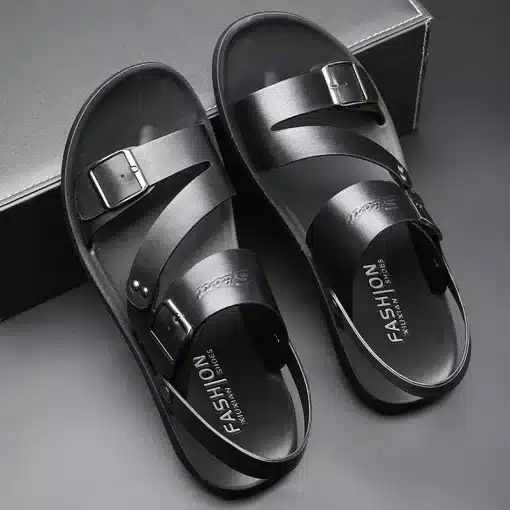 Fashion-Men-s-Sandals-Double-Buckle-Summer-Men-s-Beach-Shoes-Outdoor-Men-s-Leather-Sandals-4 – saadaval Tootemaailm e-kaubamajas
