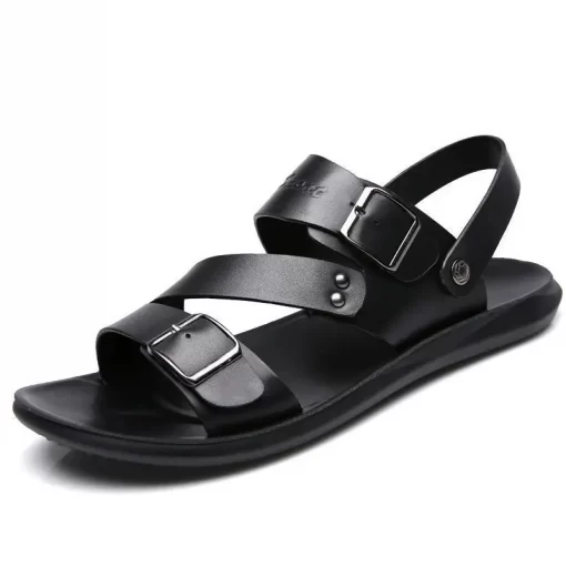 Fashion-Men-s-Sandals-Double-Buckle-Summer-Men-s-Beach-Shoes-Outdoor-Men-s-Leather-Sandals-1 – saadaval Tootemaailm e-kaubamajas