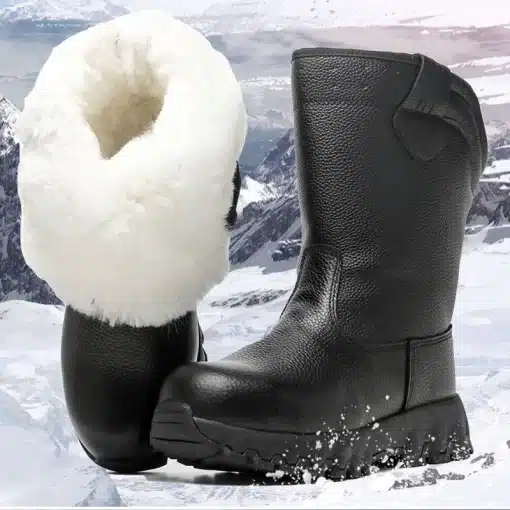 Genuine-Leather-Men-s-Boots-Warm-Plush-Wool-Snow-Boots-Waterproof-Mid-Calf-Boots-Men-Outdoor-5 – saadaval Tootemaailm e-kaubamajas