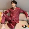 New-Men-Pajama-Sets-Silk-Satin-Sleepwear-For-Man-Shirt-Long-Sleeve-Pyjama-Male-Fashion-Soft-1 – saadaval Tootemaailm e-kaubamajas