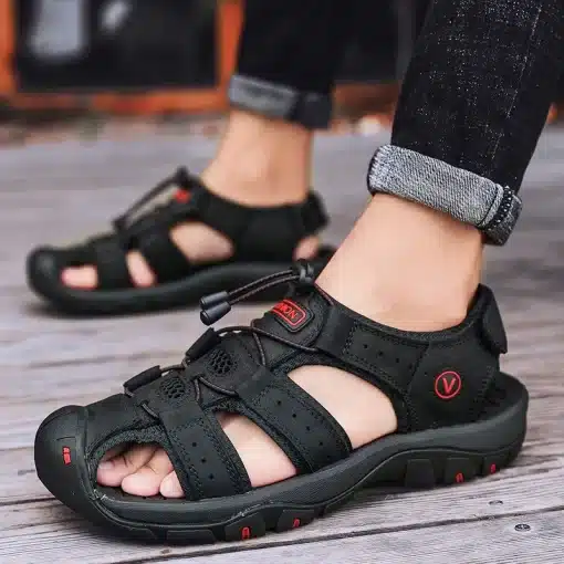 2023-Genuine-Leather-Men-s-Sandals-Summer-Outdoor-Sports-Men-s-Sandals-Slippers-Non-Slip-Beach-4 – saadaval Tootemaailm e-kaubamajas