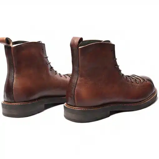 High-quality-Men-Leather-Shoes-Genuine-Leather-Cowhide-Motorcycle-Boots-Vintage-Short-Boots-Men-Manual-Color-3 – saadaval Tootemaailm e-kaubamajas