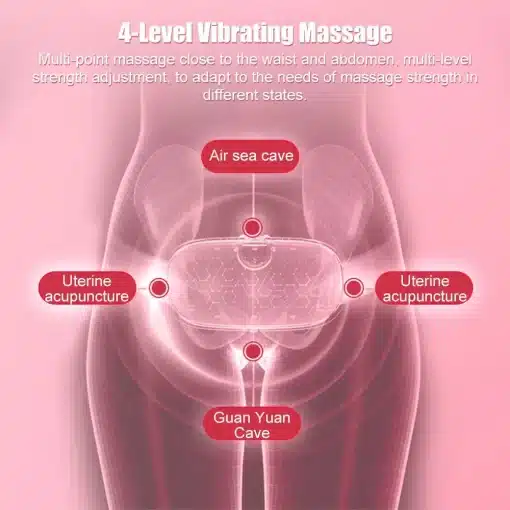 naise keha keskosa, millel on soojendusega masseerija