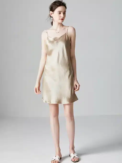 SuyaDream-Woman-Mini-Dress-19mm-100-Real-Silk-Sleeveless-Solid-Spaghetti-Strap-Sleep-Dresses-2022-Elegant-2 – saadaval Tootemaailm e-kaubamajas