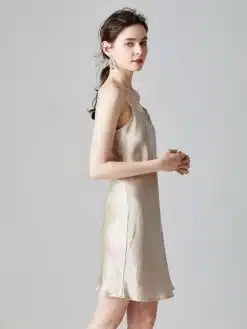 SuyaDream-Woman-Mini-Dress-19mm-100-Real-Silk-Sleeveless-Solid-Spaghetti-Strap-Sleep-Dresses-2022-Elegant-1 – saadaval Tootemaailm e-kaubamajas