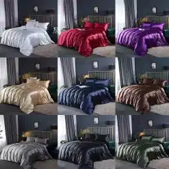 Satin-Silk-Bedding-Set-Luxury-Quilt-Duvet-Cover-and-Pillowcase-Double-Bed-Linen-Euro-No-Sheet-1 – saadaval Tootemaailm e-kaubamajas