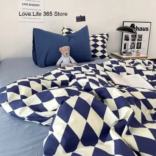 Blue-Bedding-Sets-Polka-Dot-Pattern-Bed-Linens-Quilt-Cover-Pillowcase-Home-Textile-Cute-Flat-Sheets-4 – saadaval Tootemaailm e-kaubamajas