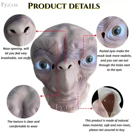 Halloween-Mask-Full-Face-Realistic-Latex-Mascara-Scary-Devil-Enhances-Disguise-Festival-Cosplay-Horror-Alien-Costume-4 – saadaval Tootemaailm e-kaubamajas