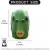 roheline linnumask suurte silmade ja nokaga