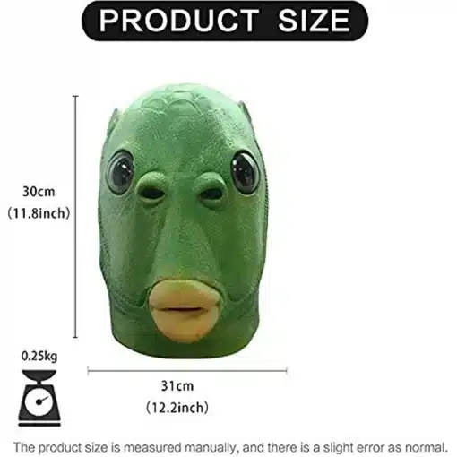roheline linnumask suurte silmade ja nokaga