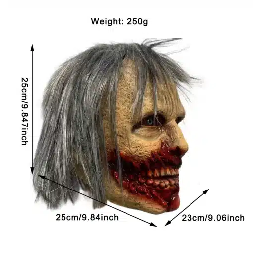 Scary-Lifelike-Halloween-Zombie-Mask-Horror-Fancy-Dress-Party-Headgear-Haunted-House-Cosplay-Props-5 – saadaval Tootemaailm e-kaubamajas