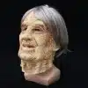 kortsuline vanamehe mask hallide juustega