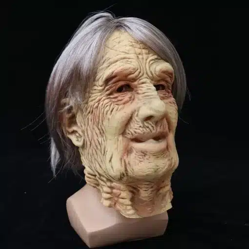 Halloween-New-Grandfather-Wig-Old-Man-Mask-Head-Cover-Silver-Hair-Old-Man-Party-Dress-Scary-3 – saadaval Tootemaailm e-kaubamajas