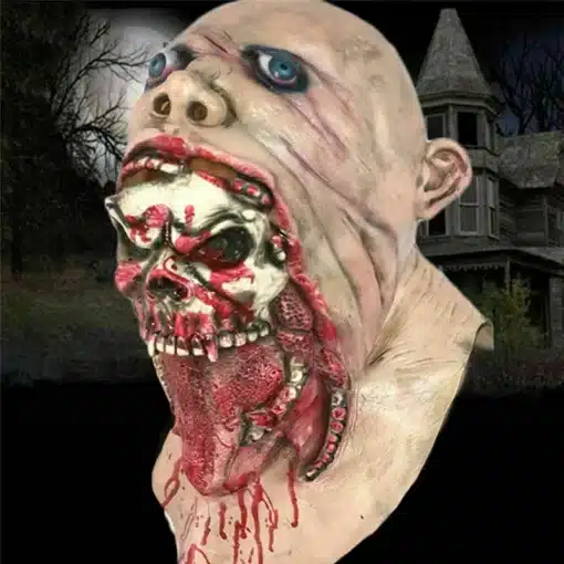 hirmutav mask verise pealuuga ja avatud suuga
