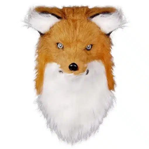 karvane rebaste mask oranži ja valge karvaga