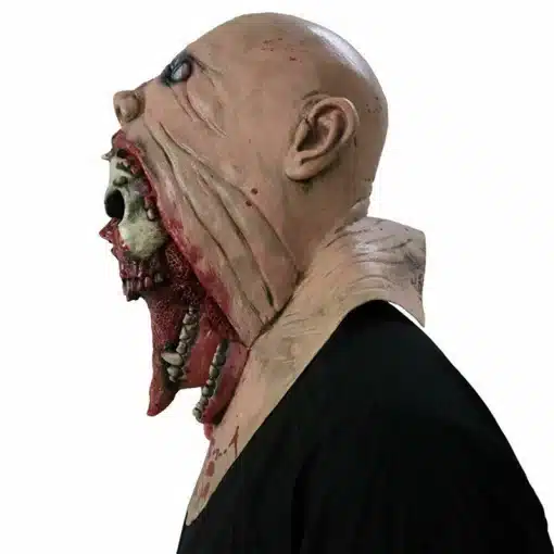 verine mask, millel on avatud suu ja pealuu detailid