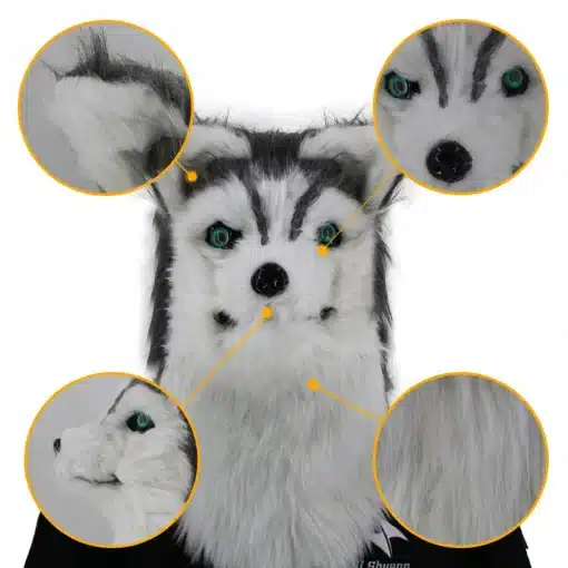 Movable-Mouth-Fox-Mask-Halloween-Costume-Cosplay-Wolf-Dog-Masks-Plush-Faux-Fur-Realistic-Animal-Mask-5 – saadaval Tootemaailm e-kaubamajas