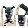 Black-Unisex-Latex-Hood-Mask-Open-Eye-Mouth-Head-Cover-Face-Cover-with-Braid-Wig-Bow-2 – saadaval Tootemaailm e-kaubamajas