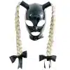Black-Unisex-Latex-Hood-Mask-Open-Eye-Mouth-Head-Cover-Face-Cover-with-Braid-Wig-Bow-1 – saadaval Tootemaailm e-kaubamajas