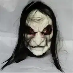 hirmutav mask pikkade mustade juustega ja punaste silmadega