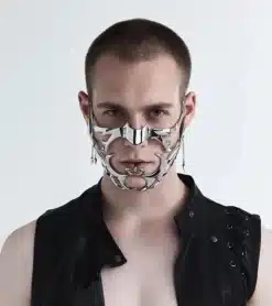 2023-Punk-Mask-Liquid-Irregular-Silver-Color-Hollow-Titanium-Steel-Punk-Cool-Facial-Accessories-For-Women-1 – saadaval Tootemaailm e-kaubamajas