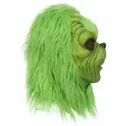 roheline karvane mask, millel on grinchile iseloomulikud jooned