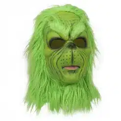 roheline karvane mask, millel on grinchile iseloomulikud jooned