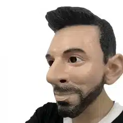 realistlik mask habemega mehe näoga, millel on tumedad juuksed ja lühike habe